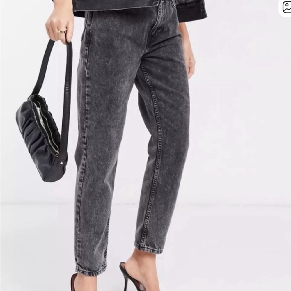 MANGO Mom Black Jeans size 8